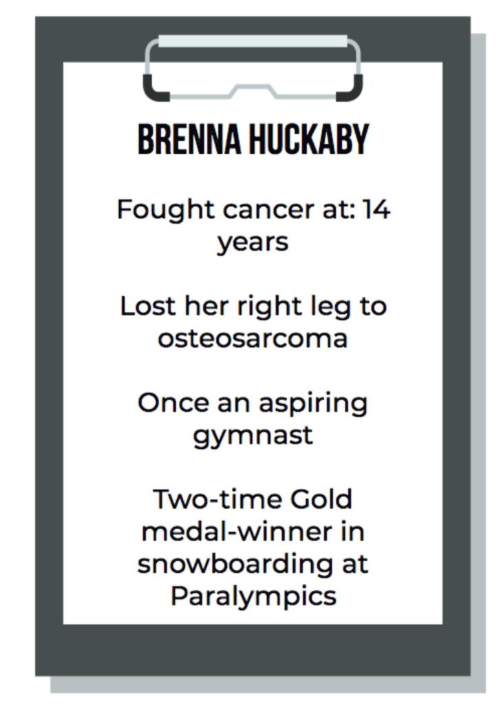Brenna Huckaby did not let cancer stop her from becoming a world-class sportsperson
