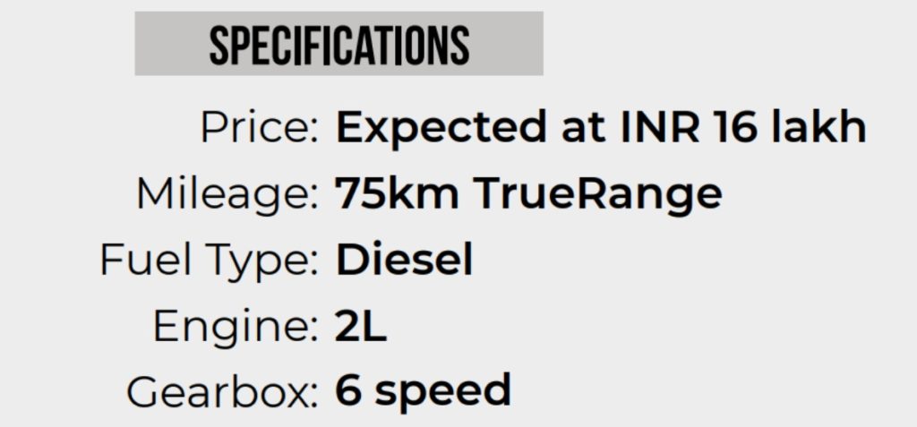  Tata Harrier - Specification
